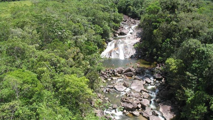 A cachoeira do Paraíso é uma das principais atrações dentro da Estação Ecológica Jureia-Itatins - Otto Hartung/Fundação Florestal - Otto Hartung/Fundação Florestal