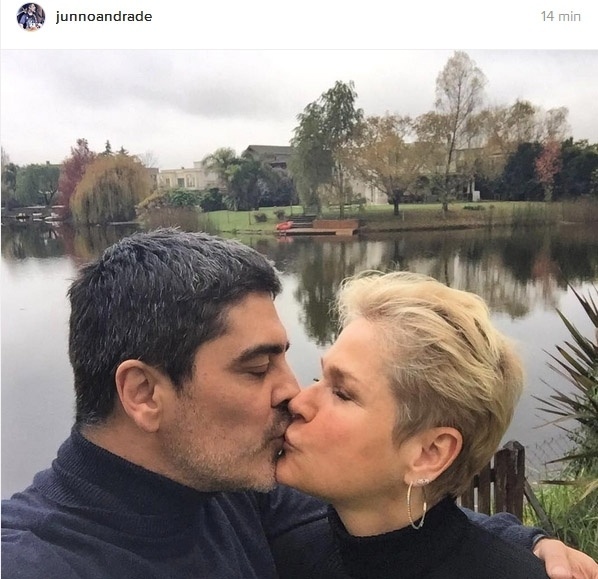 11.jul.2016- Junno Andrade se declara para Xuxa no Instagram: "Saudade que só dói quando eu respiro. Te amo Xuxuca. Volta logo!", escreveu o ator na legenda da foto tirada na Argentina - Reprodução/Instagram