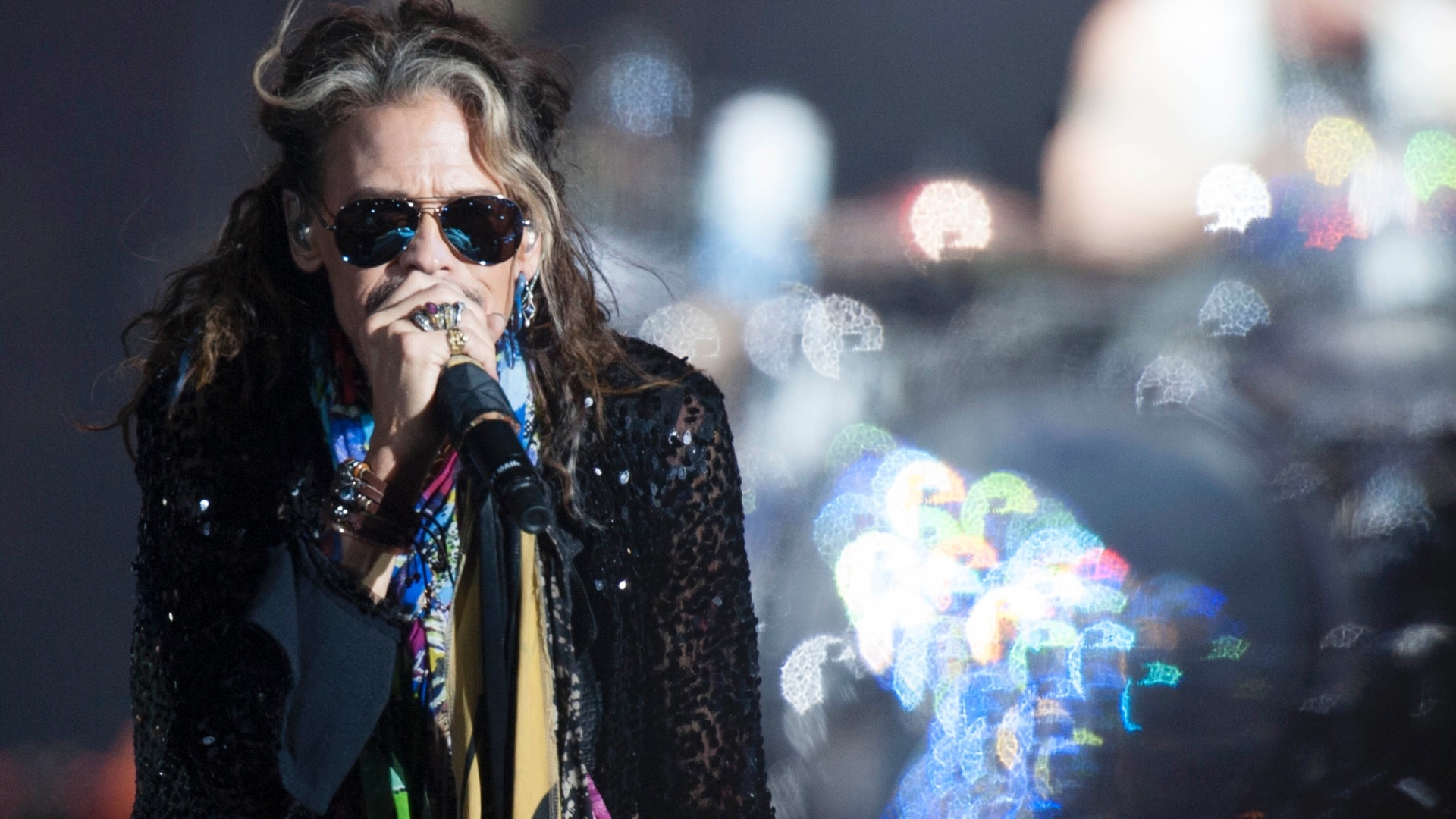 15.out.2016 - Aerosmith se apresenta no Allianz Parque, em São Paulo, com estádio lotado - Reinaldo Canato/UOL