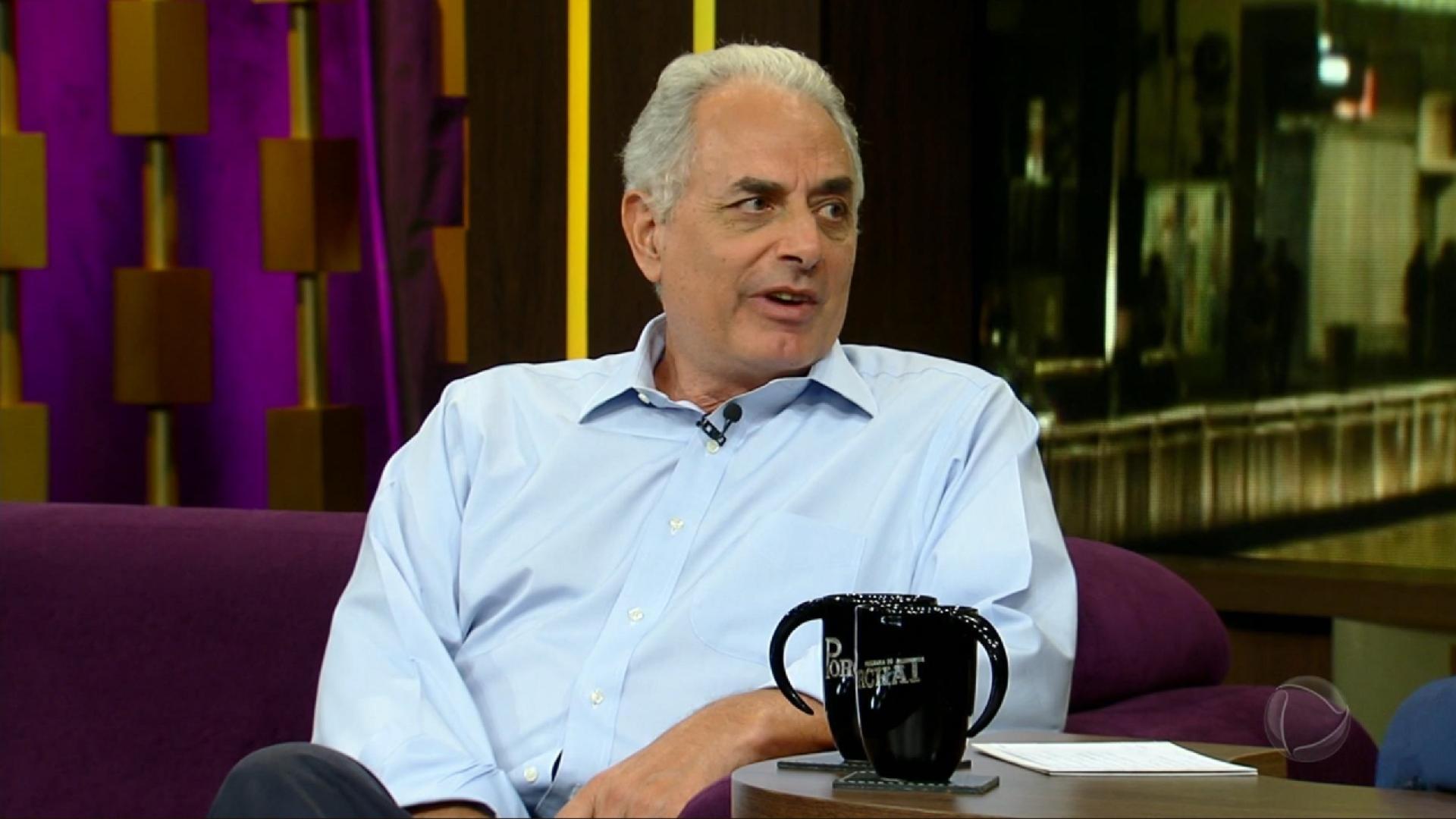 Waack concede entrevista ao "Programa do Porchat", na Record - Reprodução/TV Record