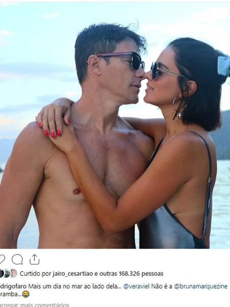 Rodrigo Faro posa com a mulher, Vera Viel e avisa: "Não é a Bruna Marquezine" - Reprodução/Instagram