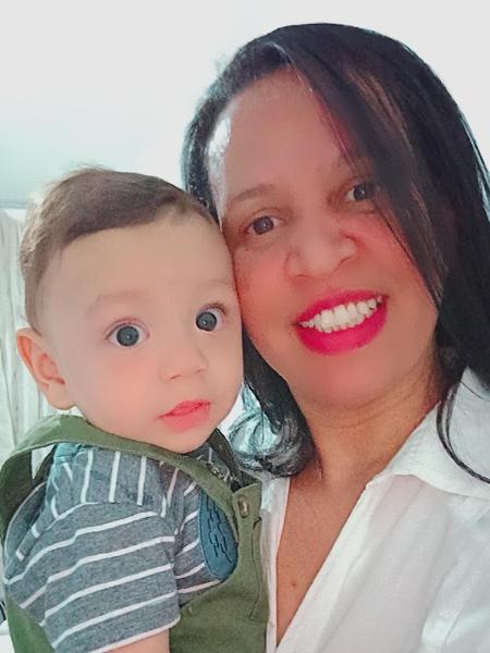 Daise Souza com o caçula Theo, de 7 meses - Arquivo pessoal