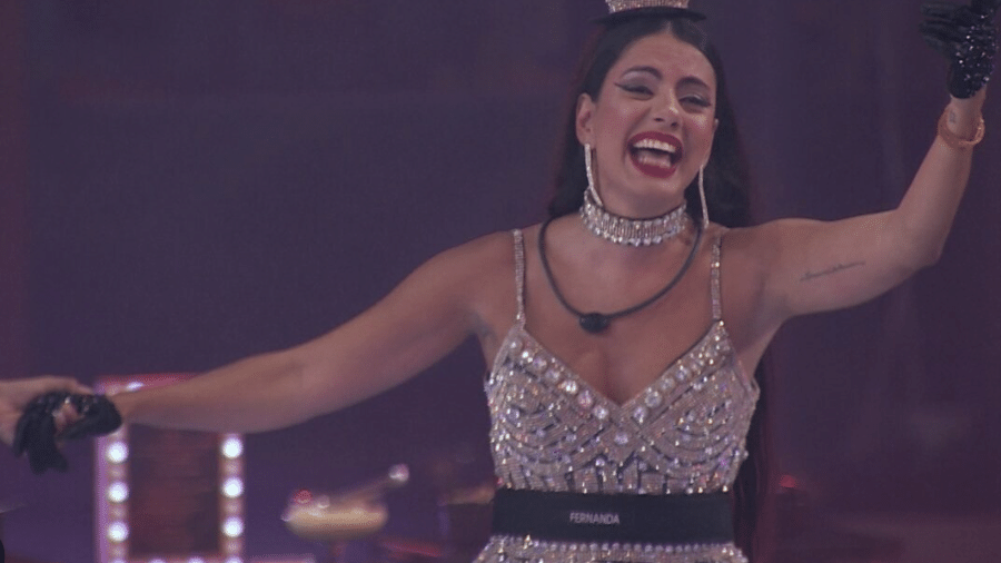 Fernanda curte sua festa do Líder no BBB 24 (Globo)