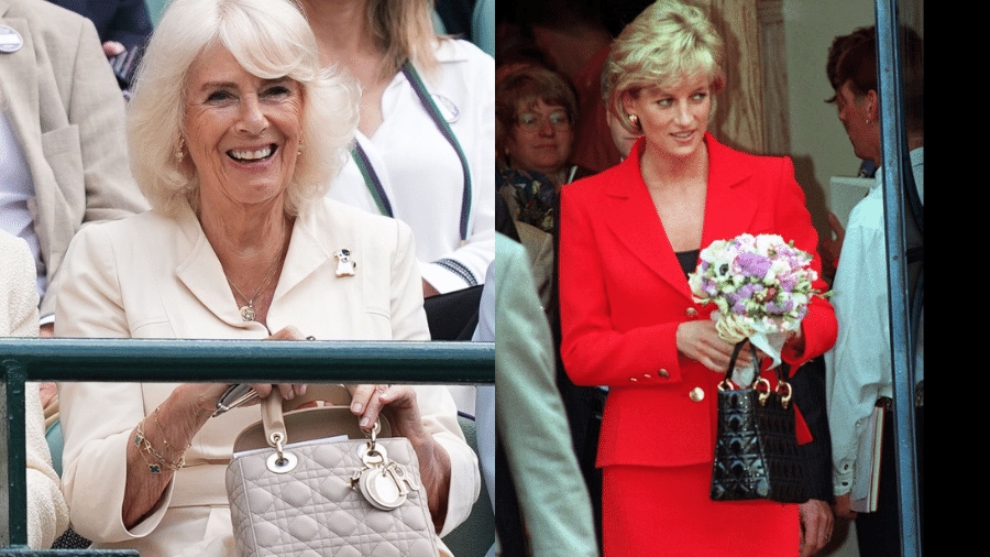 A rainha Camilla surpreendeu ao usar a bolsa Lady Dior, batizada em homenagem à princesa Diana