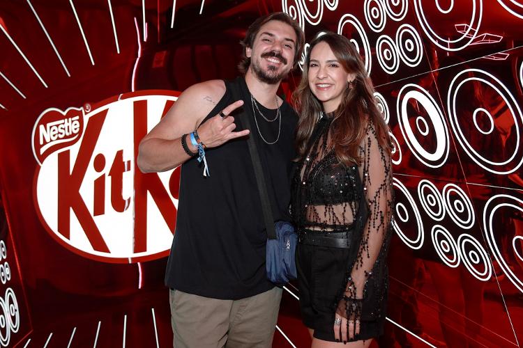 Leo Bagarolo e Evelin Camargo no segundo dia de Rock in Rio 2024