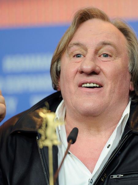 19.fev.2016 - O ator Gerard Depardieu durante a apresentação do filme "Saint Amour" no Festival de Berlim - Stefanie Loos /Reuters