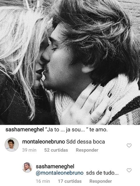 Sasha celebra primeiro mês com Bruno Montaleone e ganha declaração do namorado - Reprodução/Instagram