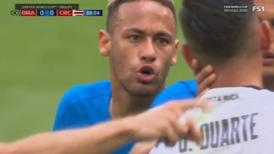 Neymar em jogo do Brasil contra a Costa Rica na Copa da Rússia - Reprodução/TMZ