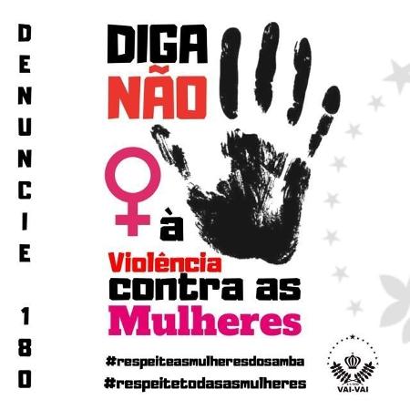 Vai-Vai lança campanha pela denúncia de casos de violência contra a mulher - Reprodução