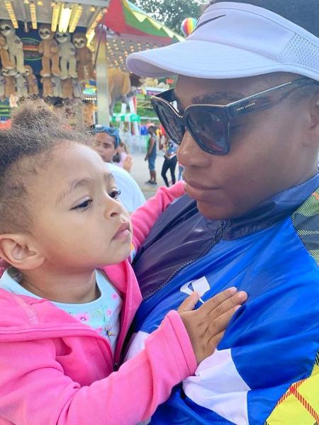 Serena Williams com a filha de 2 anos - Reprodução/Instagram
