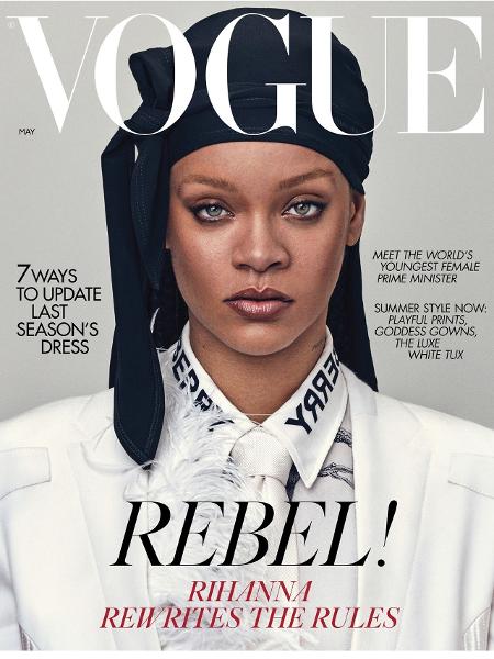 Rihanna na capa da revista Vogue britânica de maio - Divulgação