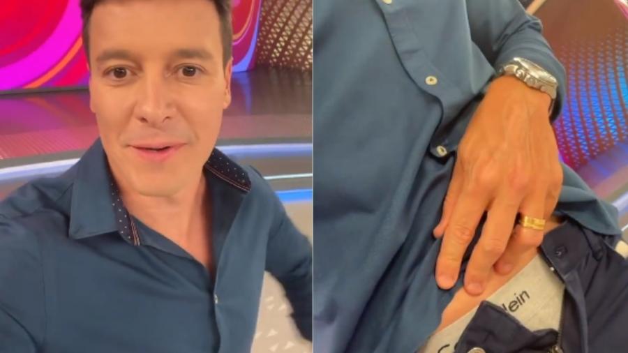 Rodrigo Faro e suas calças que não fecham mais - Reprodução/Instagram