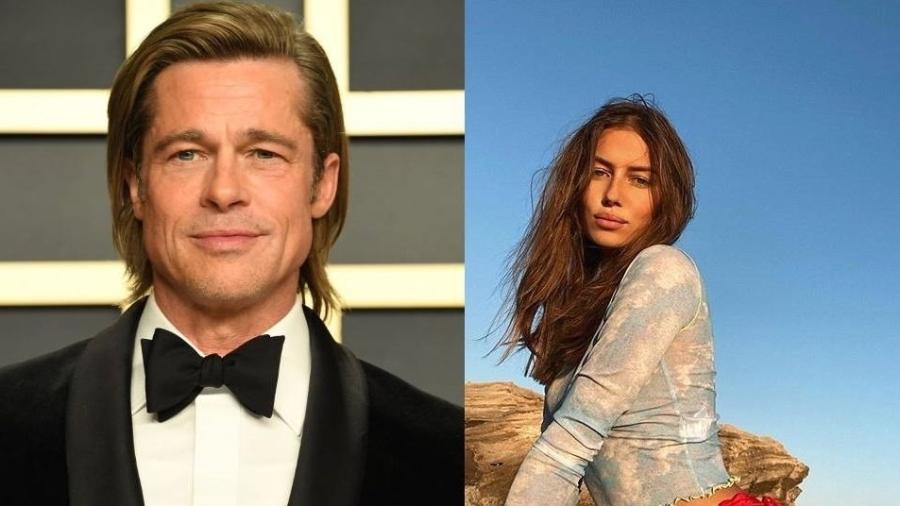 Brad Pitt e a modelo Nicole Poturalski, sua suposta nova namorada - Getty Images - Reprodução/Instagram