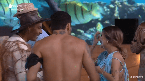 A Fazenda 2021: Lary Bottino conversa com Gui Araujo e Rico Melquiades - Reprodução/PlayPlus