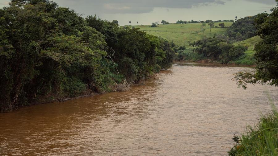 Rio Paraopeba, na altura do município de São Joaquim de Bicas (MG) - Isis Medeiros