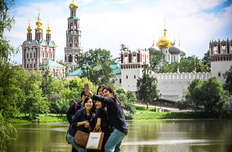 Turistas chineses na Rússia