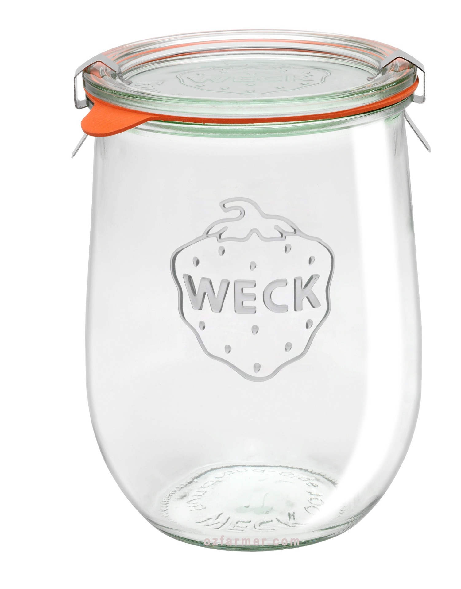 O pote com fechamento hermético, feito de vidro - da marca Weck Tulip - também funciona como jarra. Com capacidade para um litro, conta com tampa no mesmo material, vedada por um anel de borracha e fixada com dois clipes de aço inox. A fabricante promete o frescor para o alimento acondiconado. À venda na Pepper (www.pepper.com.br) por R$ 40 - Divulgação