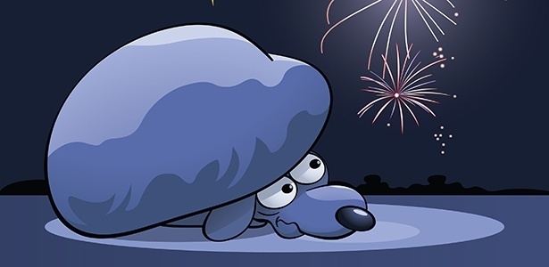 Cães e gatos sofrem com o barulho dos fogos de artifício e com o estrondo dos trovões - Getty Images