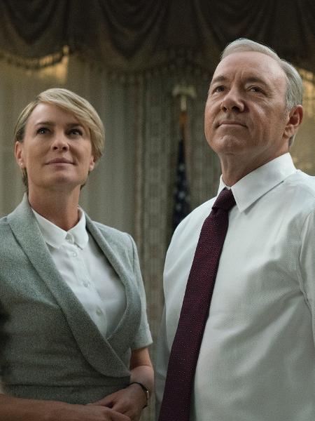 Claire (Robin Wright) e Francis (Kevin Spacey) dão risada na cara dos limites na nova temporada de "House of Cards" - Divulgação/Netflix - Divulgação/Netflix