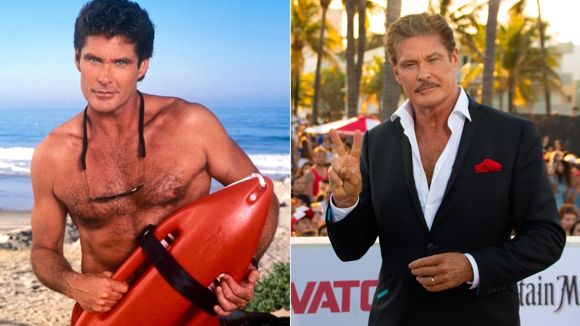 Antes e depois de David Hasselhoff em ?S.O.S Malibu? - Reprodução/Tinseltown / Shutterstock.com