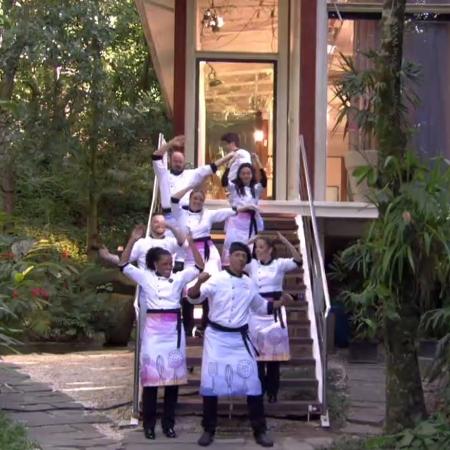Participantes do "SuperChef Celebridades" dançam hit do Village People no "Mais Você" - Reprodução/TV Globo - Reprodução/TV Globo