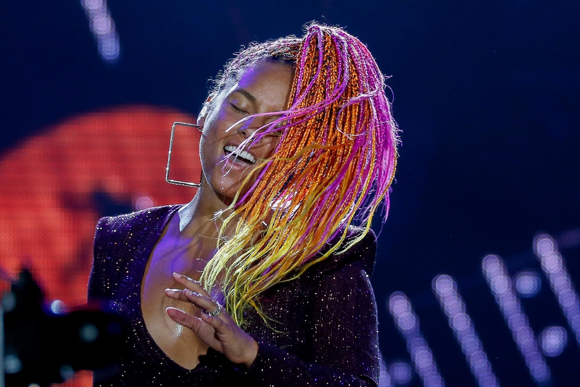 Alicia Keys se apresenta no Palco Mundo na terceira noite do Rock in Rio - Marco Antonio Teixeira/UOL