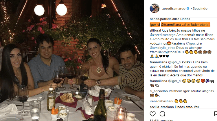 Igor Camargo discute com seguidora - Reprodução/Instagram - Reprodução/Instagram