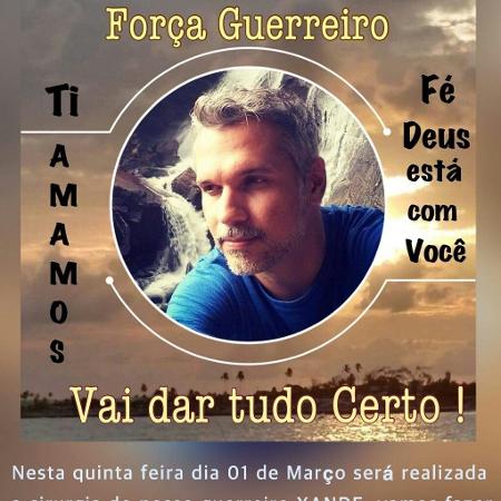 Família de Alexandre Farias pede orações - Reprodução/WhatsApp - Reprodução/WhatsApp
