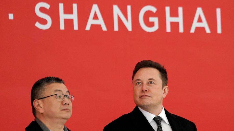 Elon Musk, CEO da Tesla, em evento de inauguração da GigaFactory em Xangai, Hong Kong - Aly Song/Reuters