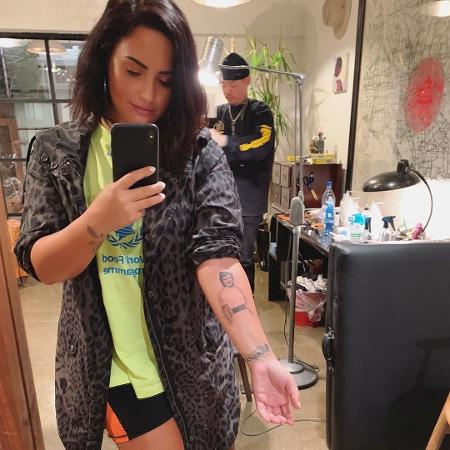 Demi Lovato com sua nova tatuagem - Reprodução/Instagram