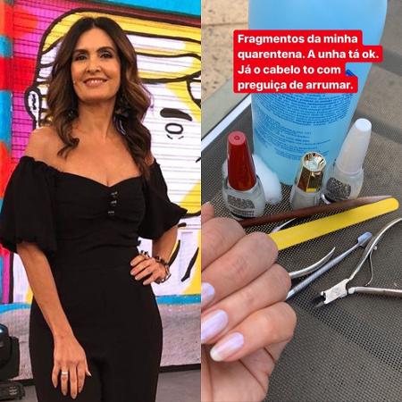 Fátima Bernardes mostra que fez as próprias unhas - Reprodução/Instagram