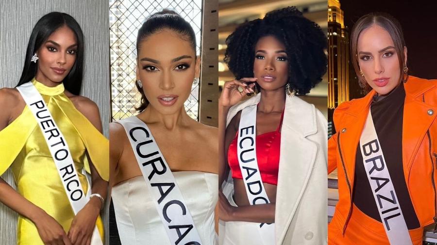 Ao todo 84 países estão representados no Miss Universo 2022; grupo latino se destaca - Reprodução/ Instagram @ashleyanncarino @gabrieladdossantos @nay.egonzalez @miamamede