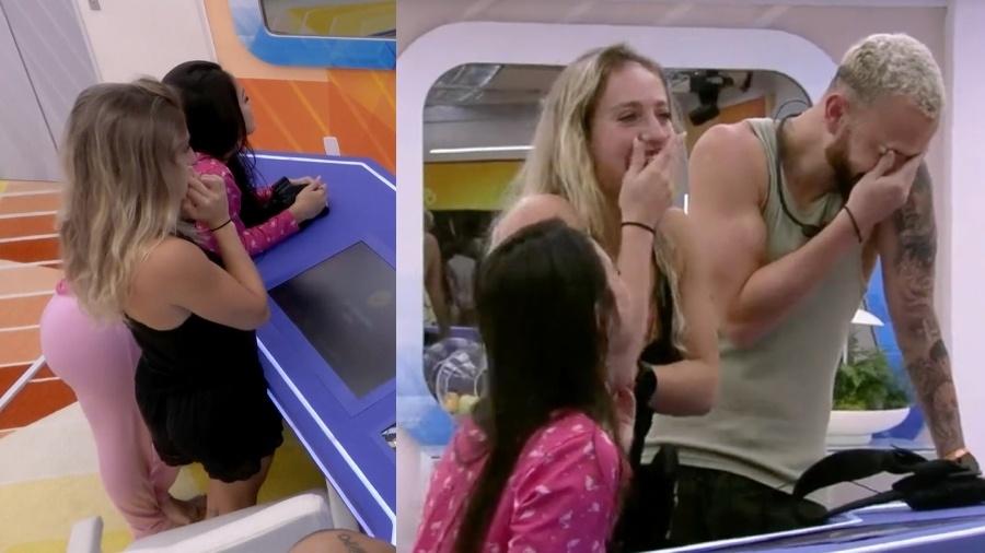 Bruna e Larissa acordam a casa 6 horas da manhã - Reprodução/Globoplay