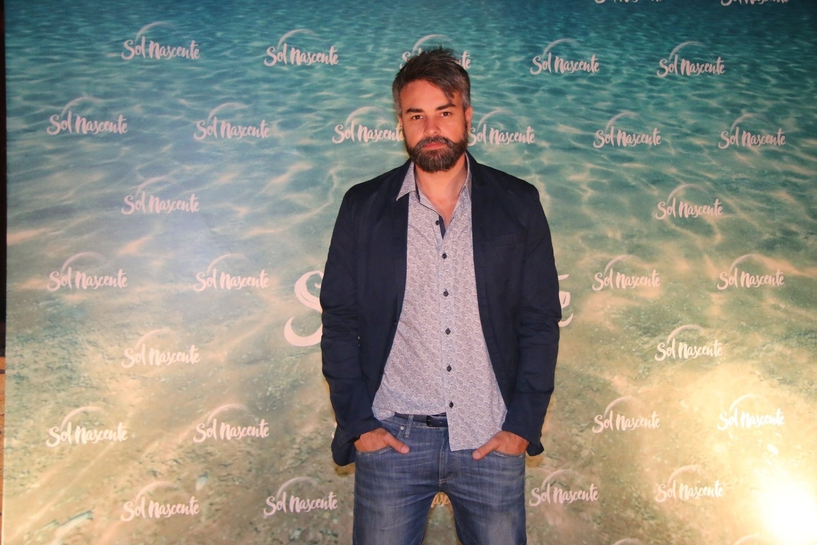 25.ago.2016 - Márcio Kieling comparece à festa de lançamento da novela "Sol Nascente" - Fabio Moreno/AgNews