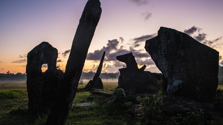 "Stonehenge" brasileira no Estado do Amapá, perto de Calçoene  - Dado Galdieri/The New York Times - Dado Galdieri/The New York Times