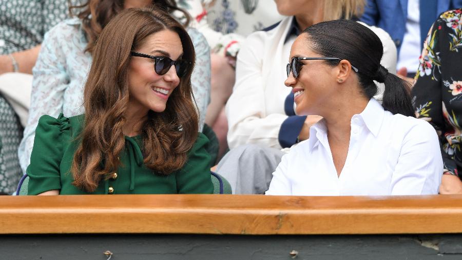 Kate Middleton e Meghan Markle assistem à final feminina de torneio de tênis em Wimbledon - Karwai Tang/Getty Images