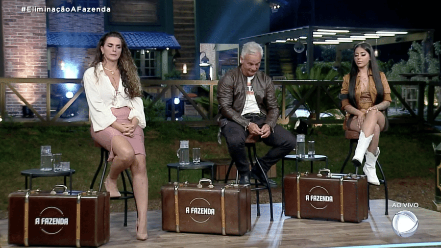 A Fazenda 2020: Luiza Ambiel, Mateus Carrieri e MC Mirella na sexta roça - Reprodução/RecordTV