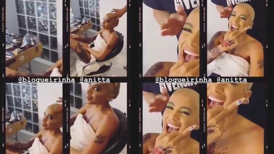 Anitta aparece "careca" no Instagram Stories - Reprodução/Instagram