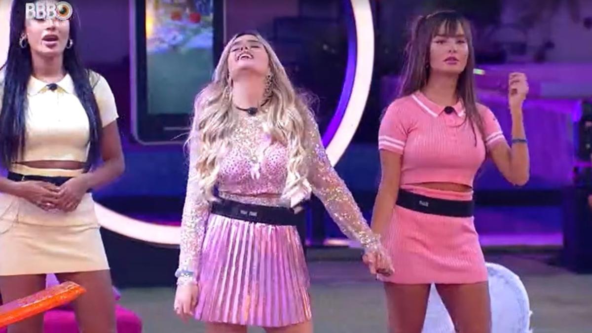 BBB 21: Pocah, Viih Tube e Thaís na festa da líder - Reprodução/ Globoplay