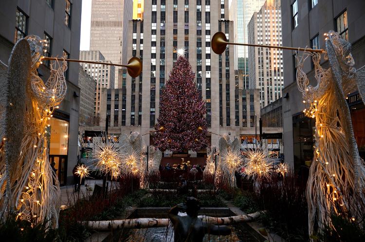 A famosa árvore do Rockfeller Center: um clássico natalino da Big Apple