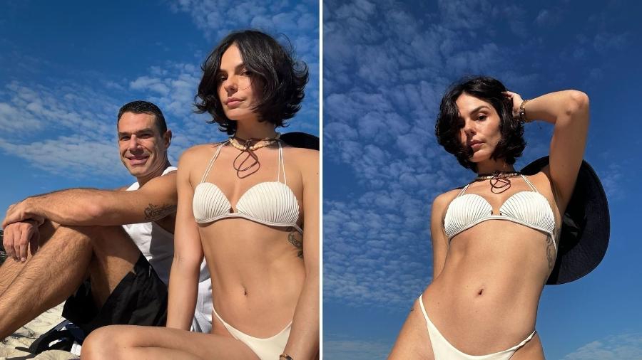 Isis Valverde curte dia de sol com Marcus Buaiz 