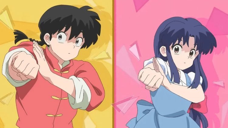 Ranma e Akane no anime "Ranma 1/2"