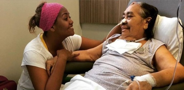 Gaby Amaranto e a mãe, Elza, que está tratando um câncer