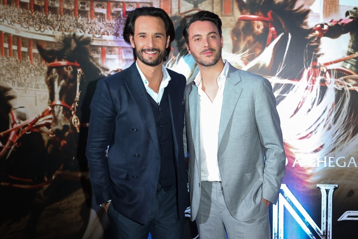 01.ago.2016 - Os astros do filme "Ben-Hur" Jack Huston e Rodrigo Santoro participam de pré-estreia do filme em shopping de São Paulo - Manuela Scarpa/Brazil News