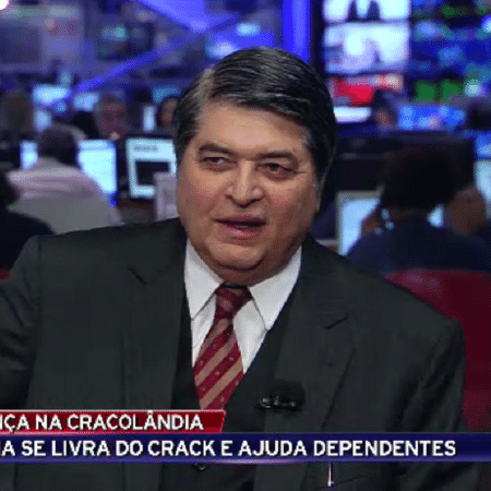 Homem xinga Datena de "merda" durante o "Brasil Urgente" - Reprodução/TV Bandeirantes
