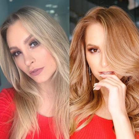Antes e depois de Carla Diaz; A atriz está de visual novo para viver a Gigi em "Espelho da Vida" - Reprodução/Instagram/@carladiaz