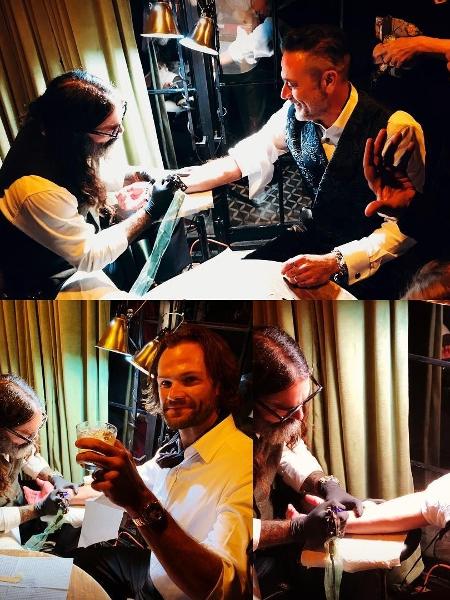 Elenco de "Supernatural" fez a mesma tatuagem durante o casamento de ator  - Reprodução/Instagram