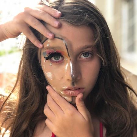 Ella Felipa, filha de Fábio Assunção gosta de fazer maquiagens artísticas - Reprodução/Instagram