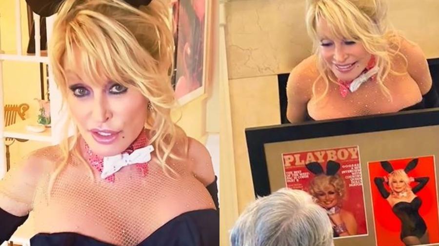 Dolly Parton presenteia marido com ensaio de coelhinha da Playboy - Instagram