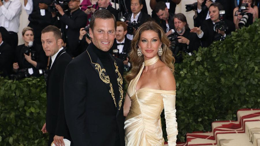 Gisele Bündchen e Tom Brady no Met Gala 2018 - Getty Images